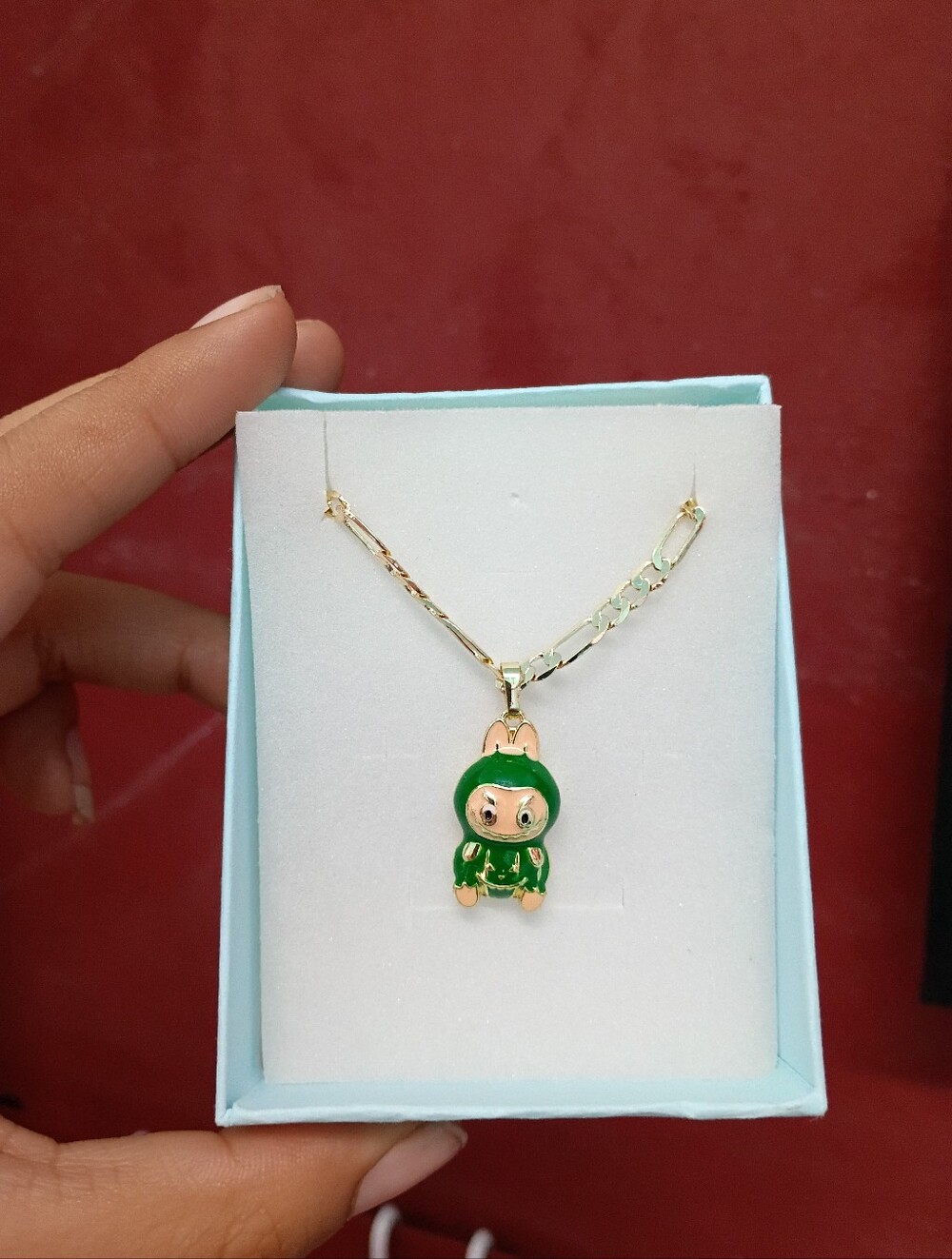 Green Labubu Necklace